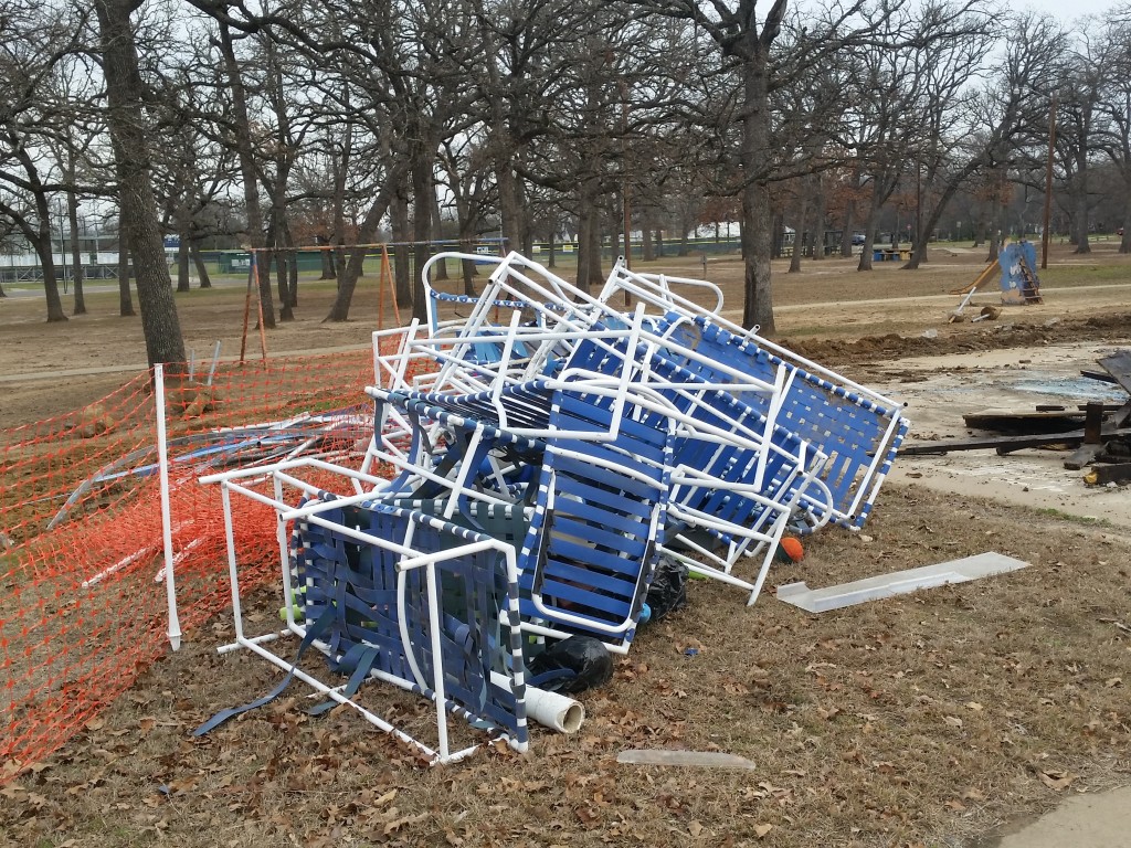 pool demolition chairs