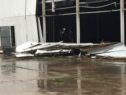 Old Borden Plant  damaged by strong thunderstorm. Photo by Chad Young.