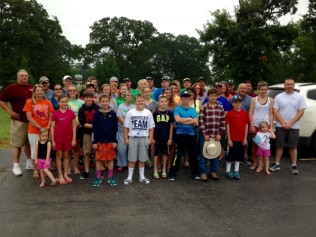 4-H families from Smyth County, Virginia, gather for a picture upon their departure from Sulphur Springs.  Hopkins County 4-H has been invited to Virginia for a June, 2016 trip to complete the Exchange.