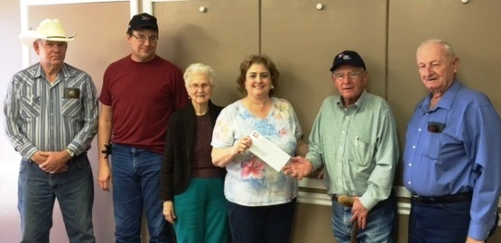 Board of Directors ( starting at the left) are: Fred Moseley, Leon Asbill, Jr., Delores Miller, Karon Weatherman (Meal A Day ) President Don Smith, and Jimmy Don Goldsmith