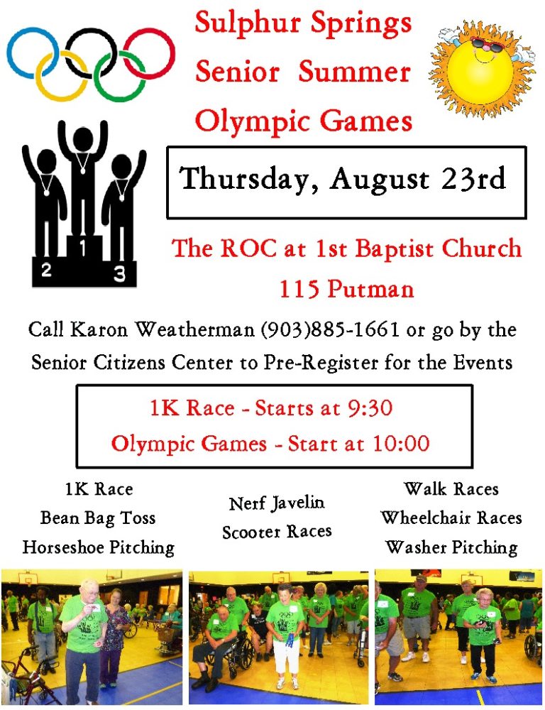 Mark Your Calendars for Events at the Senior Citizens Center