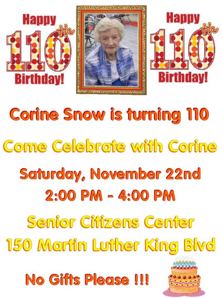 Corine Snow is turning 110