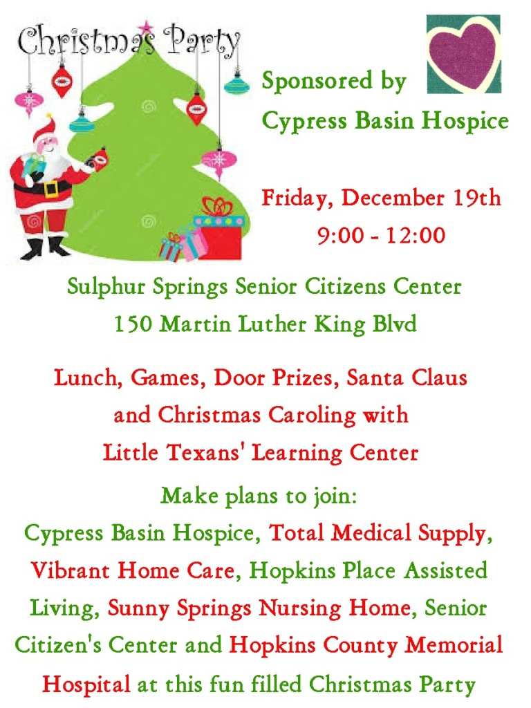 Cypress Basin Hospice Christmas Party