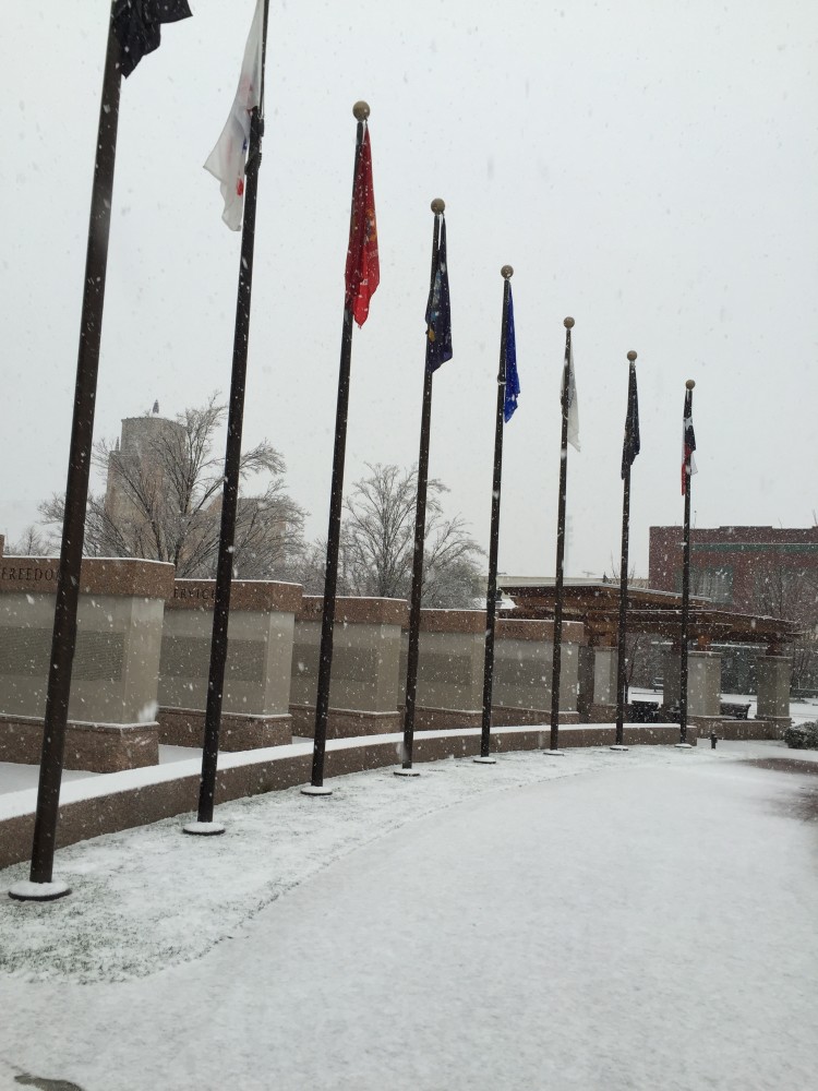 snow flags memorial