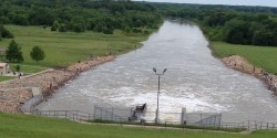 Cooper Lake Spillway after much rain 5/22/15
