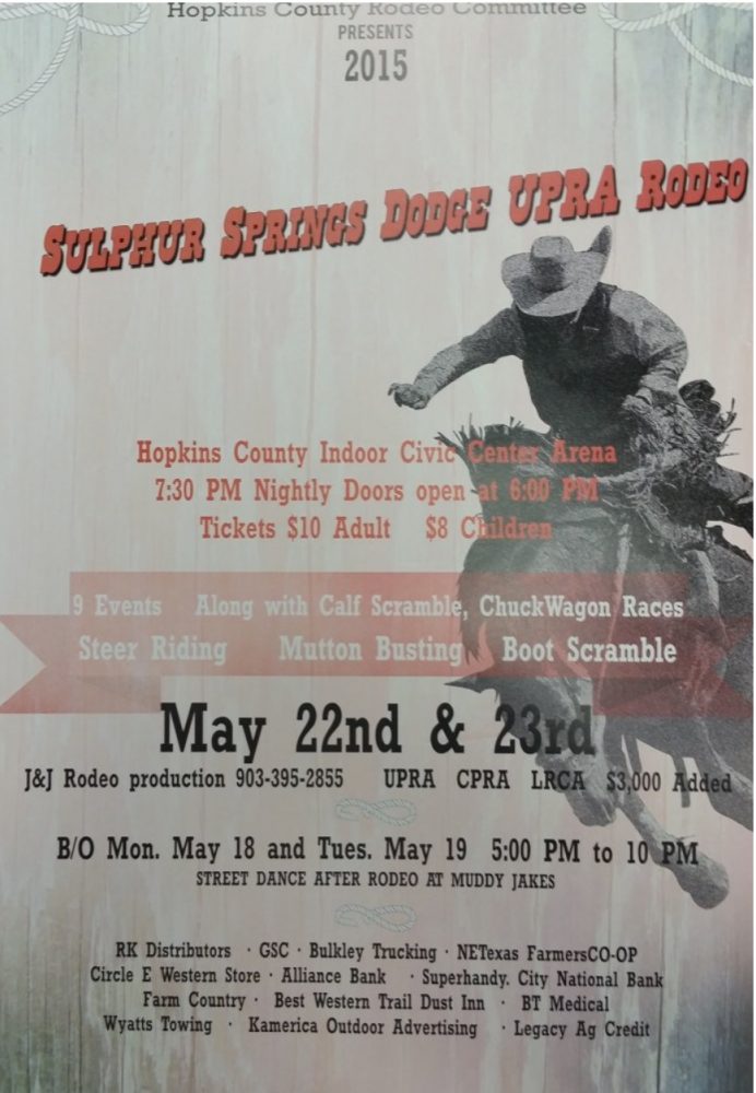 UPRA Rodeo May 22nd and 23rd. Ksst Radio
