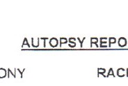Copy of the Complete Autopsy Report for Tony Chance Ross