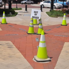 Days or Weeks Before Celebration Plaza’s Fountain is Repaired