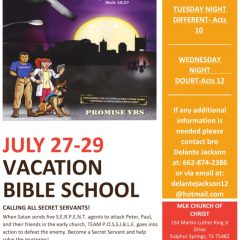 MLK Church of Christ VBS July 25th, 2015
