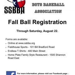 Fall Baseball Sign up Underway