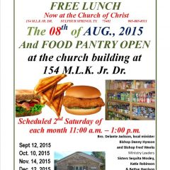 Community Outreach Lunch and Food Pantry Open at M.L.K. Church of Christ