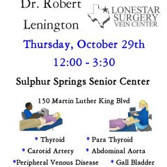 Free Screenings with Dr. Lenington at the Sulphur Springs Senior Center