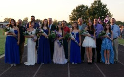 Homecoming Court  (l to r) Junior Duchess Bradyn Loy, Senior Nominee Tori Mitchell, Senior Nominee Jamie Seawright, Queen Selena Romero, Senior Nominee Kara Hollingsworth, Sophomore Duchess Braylee Bills, and Freshman Duchess Kristina King 
