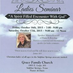 Grace Church Plans Ladies Seminar