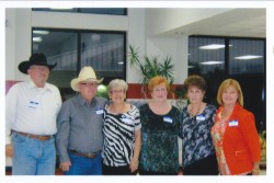 Class of 1965: Ronny Glossup, Bobby Joslin, Mary Martin Boles, Sandra Kennimer, Joyce Weir Dodd, and Nell Baugh.