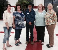Class of 1975: Patricia Jetton Jennings, Peggy Brandenburgh Beck, Glen Owens, Jan Horn Vaughn, and Mary Helen Weir Hillman.