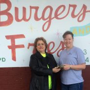 Burgers and Fries Wait Staff Donate to Senior Citizens Center