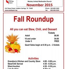 Wesley Fall Round Up Saturday