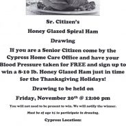 Cypress Home Care, Honey Glazed Spiral Ham Giveaway