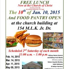 Community Outreach Lunch and Food Pantry January 9