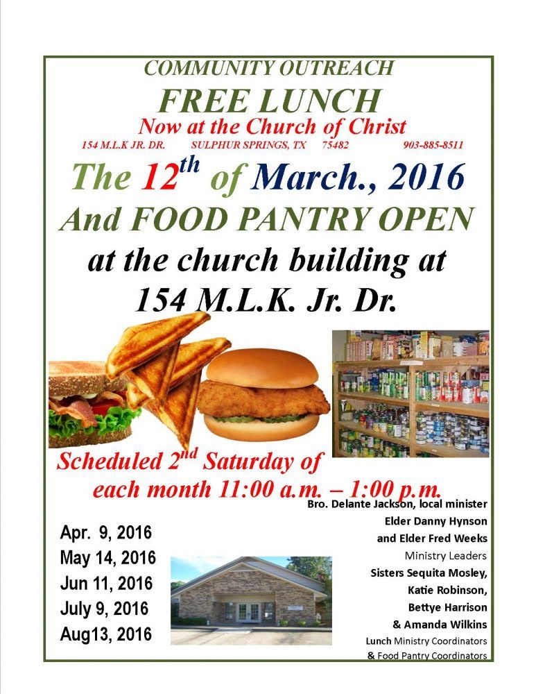 Community Lunch Mar  2016