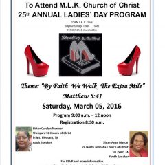 MLK Church of Christ 25th Annual Ladies’ Day