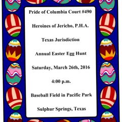 Easter Egg Hunt – Pride of Columbia Court #490