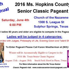 Contestants Needed for Ms. Hopkins County Classic