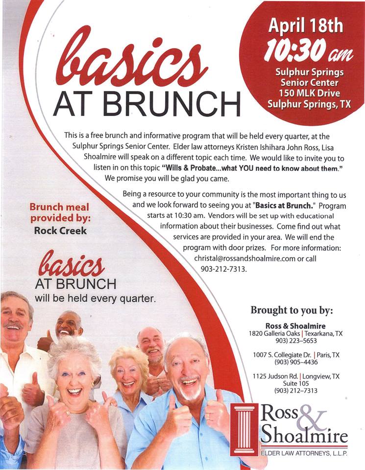 Basics at Brunch April 18th