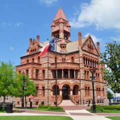 Texas Tech, A & M University-Commerce Flags Fly at Courthouse December 3-10