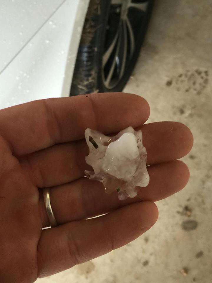 Photo of hail by Amanda Story