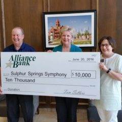 Alliance Bank Donation Made in Celebration of 25th Year of Independence Day Concert