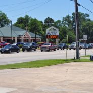 Broadway at I-30 Flashing Red This Morning