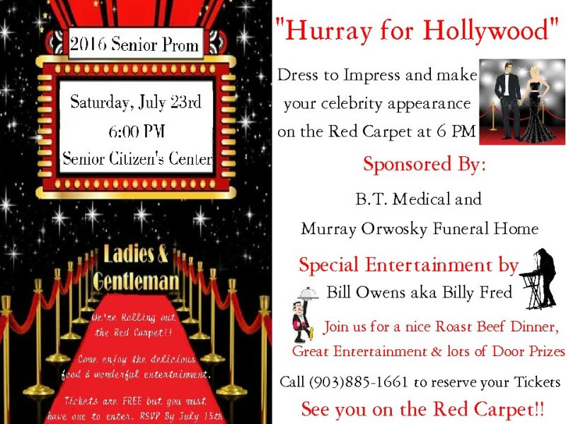 2016 Senior Prom Flyer 2016