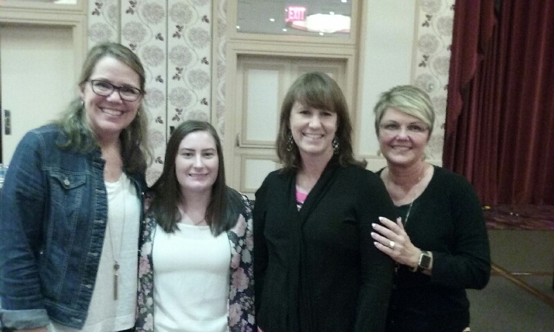 SSES teachers -Amanda Fouse and Laura Owens with the 2 Sisters; Gail Boushey and Joan Moser, Daily 5 conference