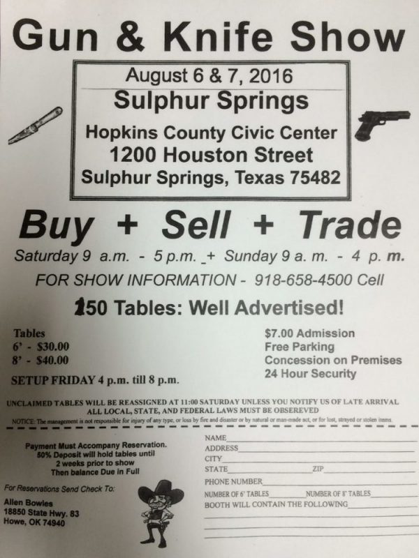 Gun And Knife Show This Weekend! Ksst Radio