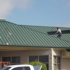 Airport Terminal Roof Being Replaced