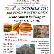 Free Lunch Saturday October 8th at Church of Christ on MLK