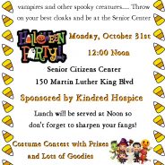 Halloween Party on Monday, October 31st at Noon