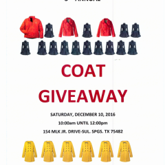 3rd Annual Coat Giveaway Saturday