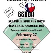 Sulphur Springs Boys Baseball Sign Up Ends February 27