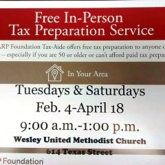 Free Tax Preparation Starts Feb 4th, 2017
