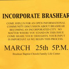 Brashear Residents To Discuss Incorporation; Protecting Lifestyle Primary Purpose
