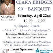 12th Annual Clara Bridges Banquet Set For April 22nd