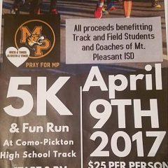 Como-Pickton Hosts Fun Run to Benefit Track and Field Students and Coaches at Mt. Pleasant ISD