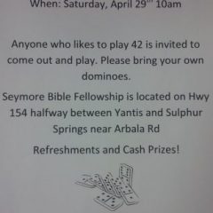 Seymore Church Hosts 42 Tournament