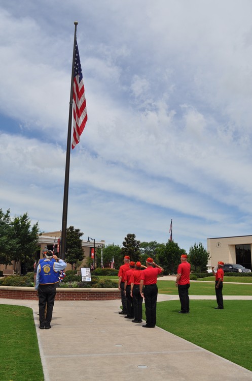 Memorial day-flag raising