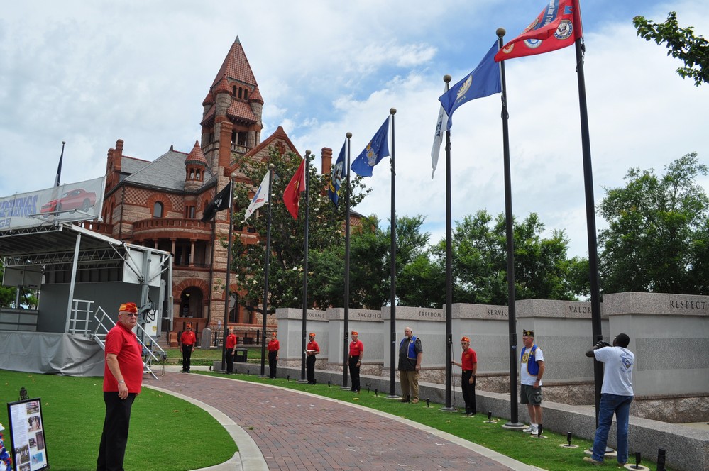 Memorial day-flag raising