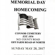Memorial Day Homecoming Event at Connor Cemetery
