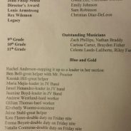 Awards, Pictures, Video: SSHS Band Banquet